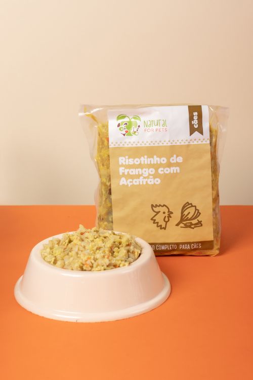 Risotinho de frango com açafrão